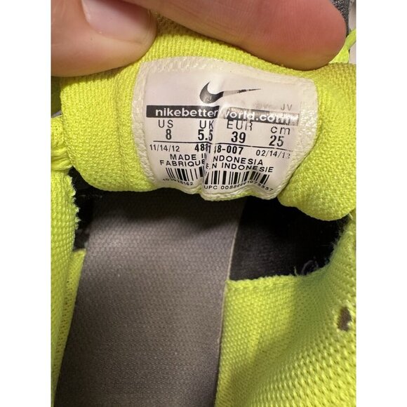 Nike Revolution Running Shoes Women's Size 8 Youth 7 Sneakers Gray Pink Neon - Picture 10 of 10